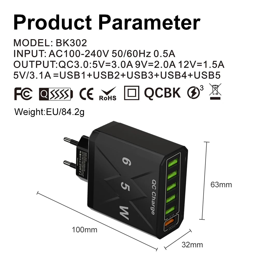 6-Port Smart Fast Charger™