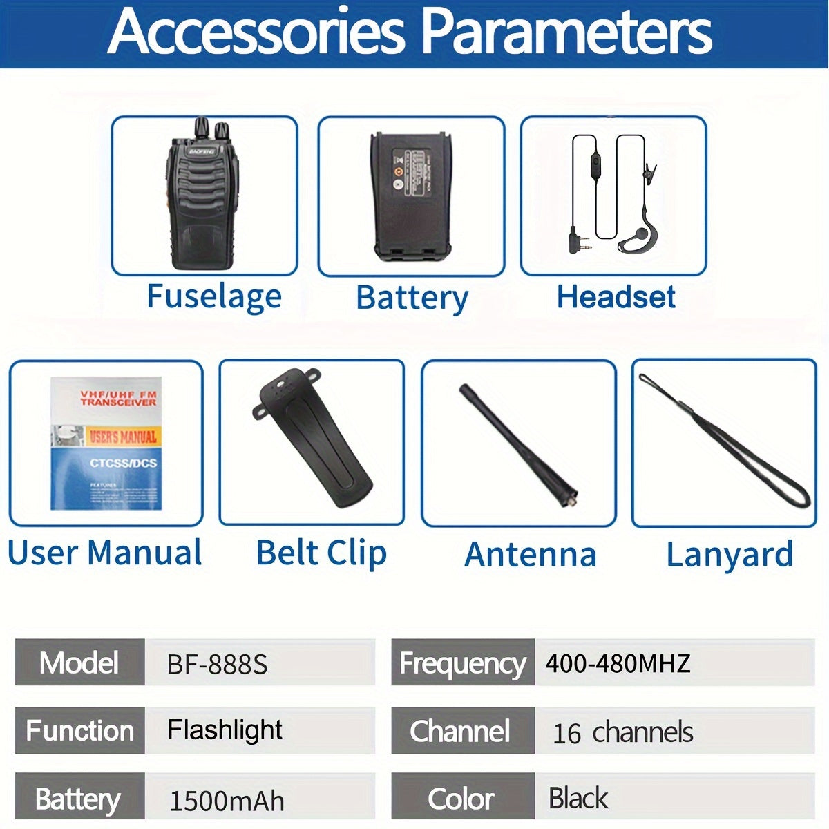 1/2/4/6/8pcs Walkie Talkie, Portable Walkie Talkies, 16 Channels Walky Talky, Rechargeable Handheld Two Way Radios, Long Range for Adults with Earpieces, Outdoor Equipment Supports Camping Hiking Hunting