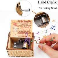 1PC Engraved Wooden Musical Box - Personalized Mom to Daughter Gift - Colorful, Laser-Crafted Art with You Are My Sunshine Tune - Perfect for Birthday, Mothers Day, Thanksgiving