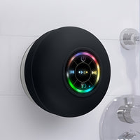 [Portable Wireless Speaker] Popular Choice] Portable Wireless Speaker with Suction Cup - USB Rechargeable, 2-Hour Playtime, Parties, Bathroom, Travel & Outdoor,RGB Lighting Bathroom Suction Cup Wireless Speaker, HD Sound Qual