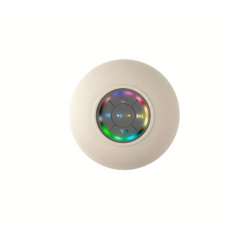 [Portable Wireless Speaker] Popular Choice] Portable Wireless Speaker with Suction Cup - USB Rechargeable, 2-Hour Playtime, Parties, Bathroom, Travel & Outdoor,RGB Lighting Bathroom Suction Cup Wireless Speaker, HD Sound Qual