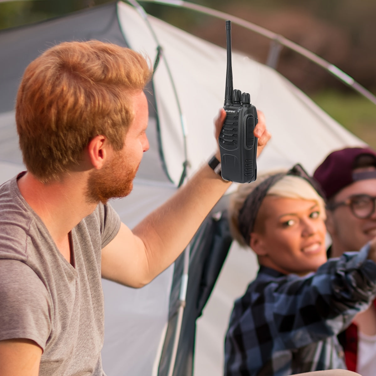 1/2/4/6/8pcs Walkie Talkie, Portable Walkie Talkies, 16 Channels Walky Talky, Rechargeable Handheld Two Way Radios, Long Range for Adults with Earpieces, Outdoor Equipment Supports Camping Hiking Hunting