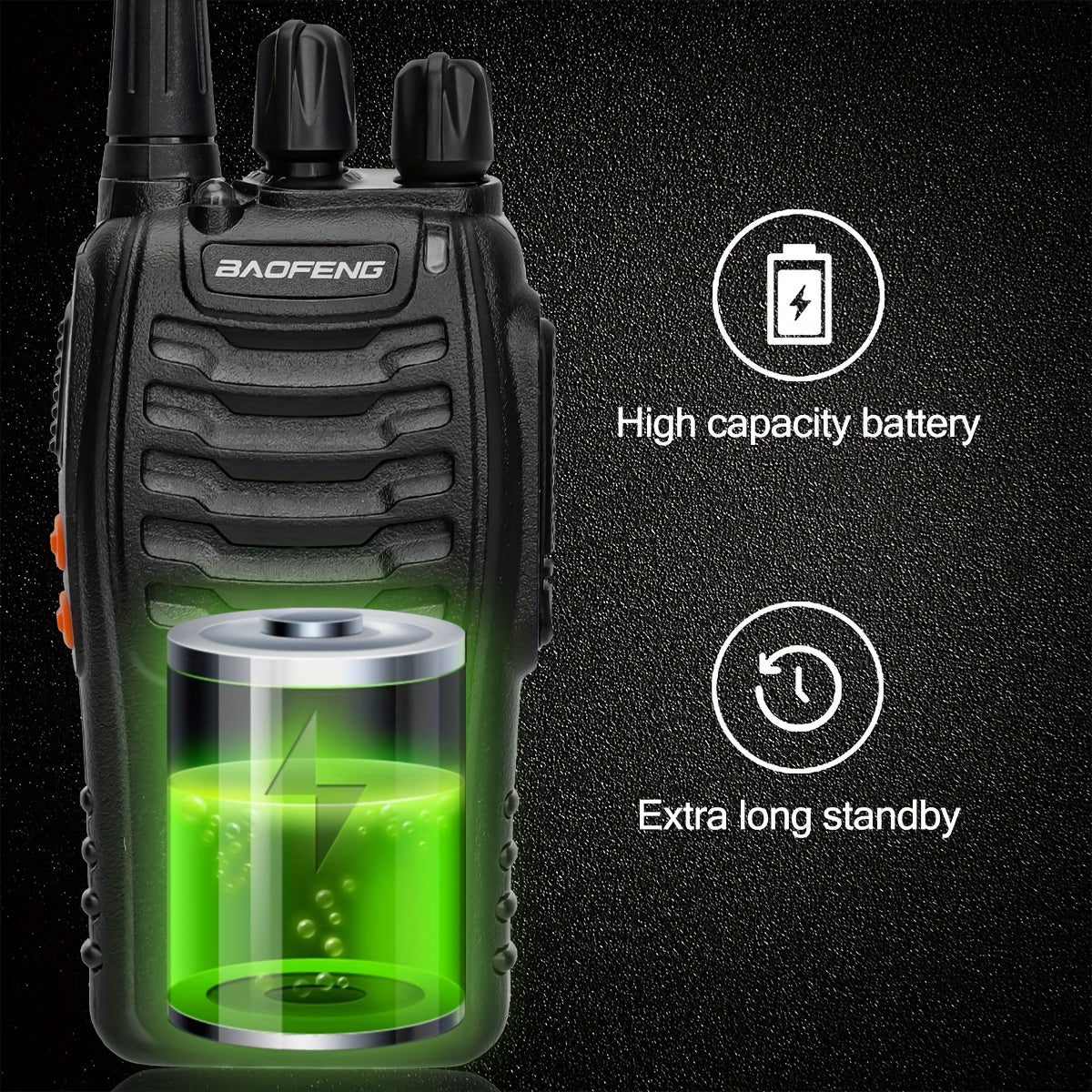 1/2/4/6/8pcs Walkie Talkie, Portable Walkie Talkies, 16 Channels Walky Talky, Rechargeable Handheld Two Way Radios, Long Range for Adults with Earpieces, Outdoor Equipment Supports Camping Hiking Hunting