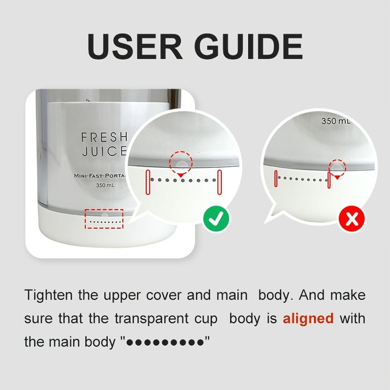 11.83oz Portable Electric Wireless Mini Fruit Blender Juicer - Perfect for On-the Go!