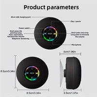 [Portable Wireless Speaker] Popular Choice] Portable Wireless Speaker with Suction Cup - USB Rechargeable, 2-Hour Playtime, Parties, Bathroom, Travel & Outdoor,RGB Lighting Bathroom Suction Cup Wireless Speaker, HD Sound Qual