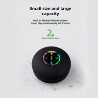 [Portable Wireless Speaker] Popular Choice] Portable Wireless Speaker with Suction Cup - USB Rechargeable, 2-Hour Playtime, Parties, Bathroom, Travel & Outdoor,RGB Lighting Bathroom Suction Cup Wireless Speaker, HD Sound Qual