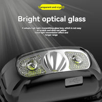 Powerful Headlamp LED Sensor Strong Light Headlamp Mini USB Rechargeable Flashlight Head Light Portable Camping Search Light