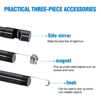 3 In 1 Automotive Boroscope Camera 1080p HD 8mm Soft Hard Wire Inspection Endoscope Camera Pipeline Car Engine Probe For Android