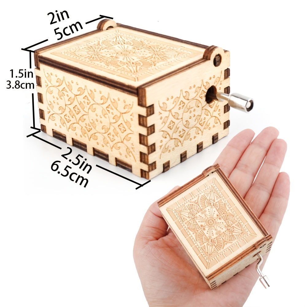 1PC Engraved Wooden Musical Box - Personalized Mom to Daughter Gift - Colorful, Laser-Crafted Art with You Are My Sunshine Tune - Perfect for Birthday, Mothers Day, Thanksgiving
