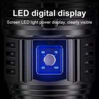 1pc Ultimate Rechargeable LED Flashlight - 5 Lighting Modes, Waterproof, Long-Lasting Power - Durable Brightness for Emergencies, Camping, Hunting, Outdoor Adventures - Portable & Rugged Grip